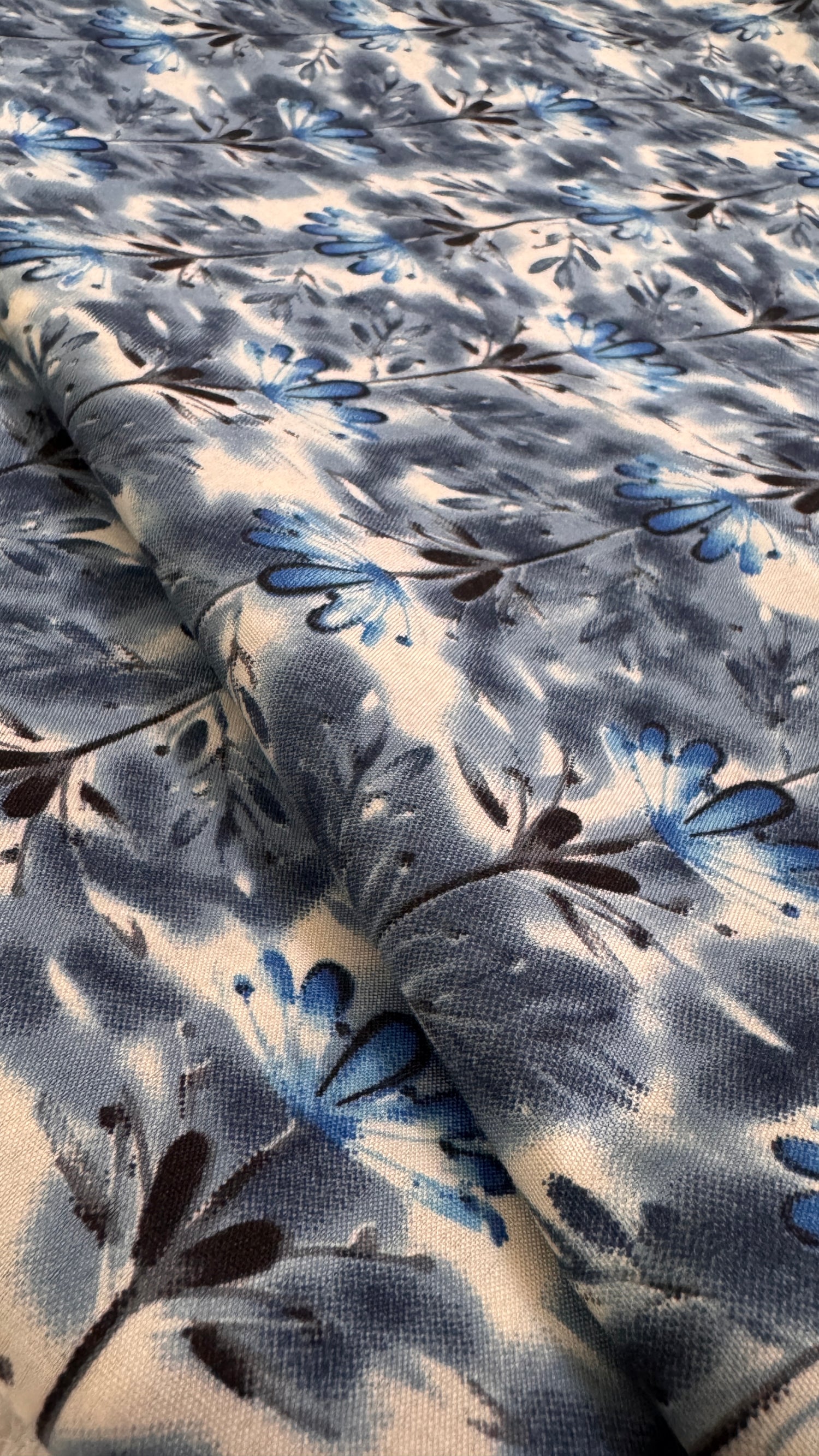Floral trellis cotton fabric