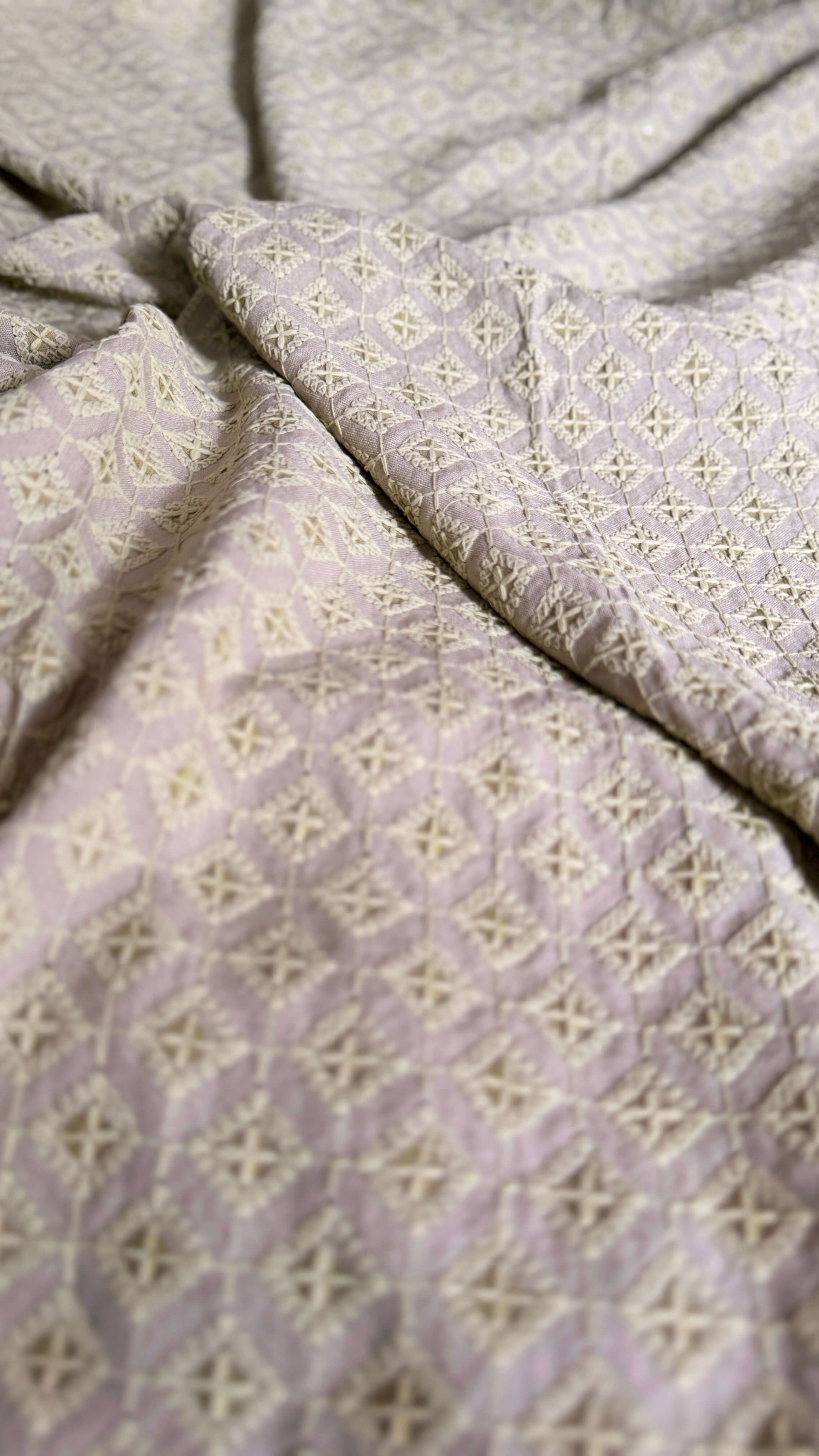 Close-up of textured fabric with a subtle pattern