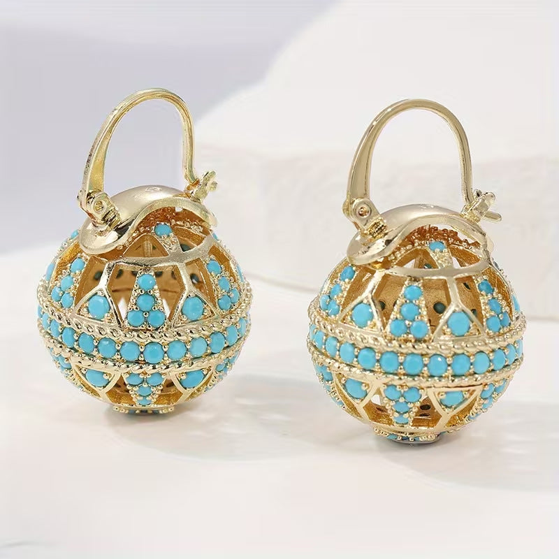 Affordable Luxury Court-style Intricately Crafted Vintage-chic Colorful Earrings - House of Jaena