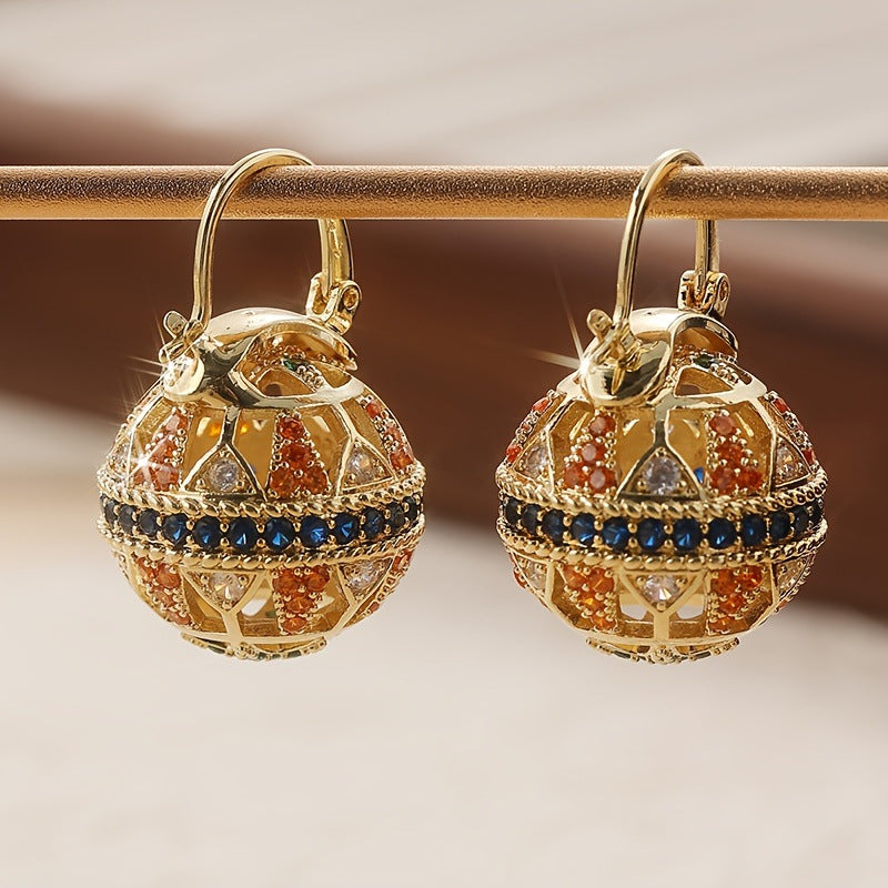 Affordable Luxury Court-style Intricately Crafted Vintage-chic Colorful Earrings - House of Jaena