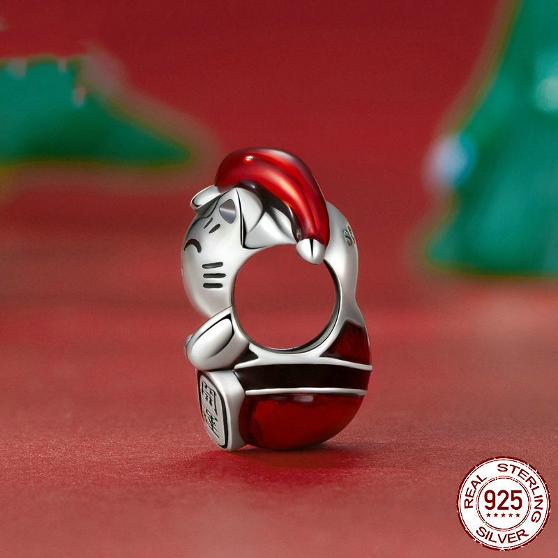 S925 Silver Diy Lucky Cat Bracelet String Beads - House of Jaena