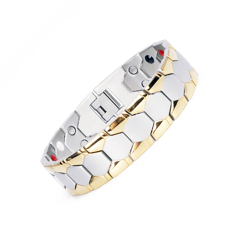 Wide Men’s Stainless Steel Jewellery Bracelet - House of Jaena