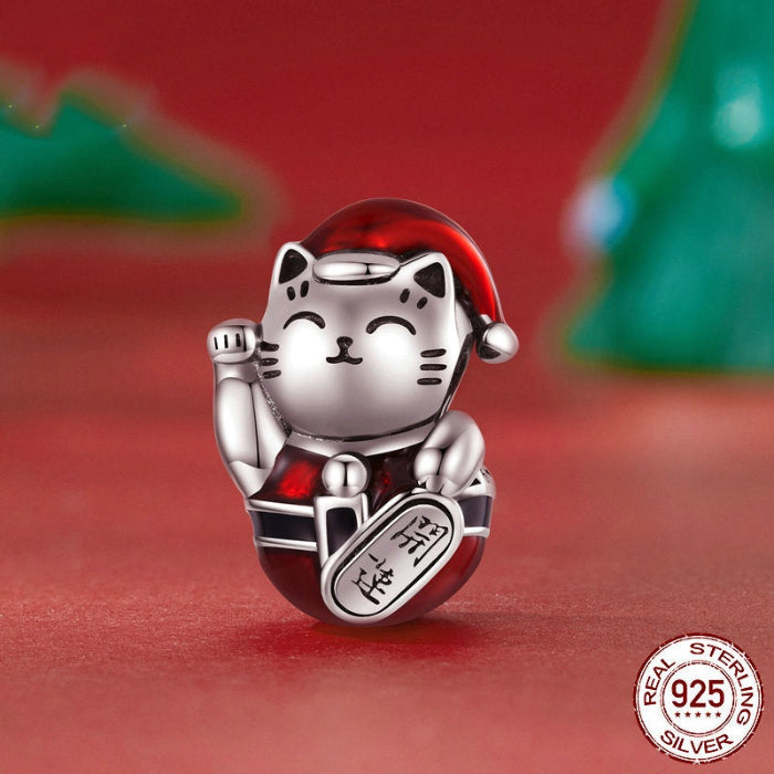 S925 Silver Diy Lucky Cat Bracelet String Beads - House of Jaena