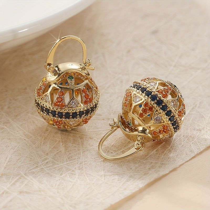 Affordable Luxury Court-style Intricately Crafted Vintage-chic Colorful Earrings - House of Jaena