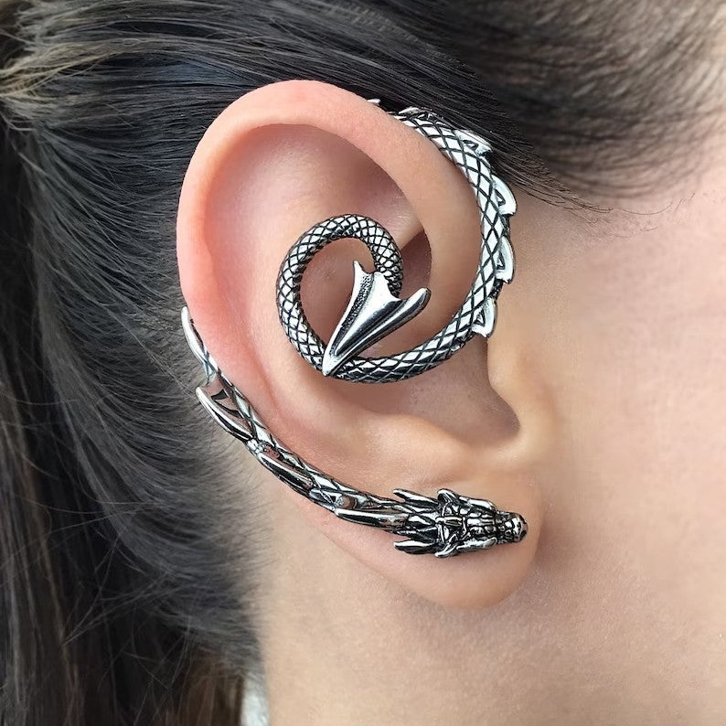 Womens Retro Woven Dragon Earrings - House of Jaena