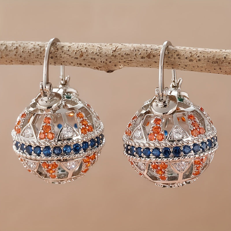 Affordable Luxury Court-style Intricately Crafted Vintage-chic Colorful Earrings - House of Jaena