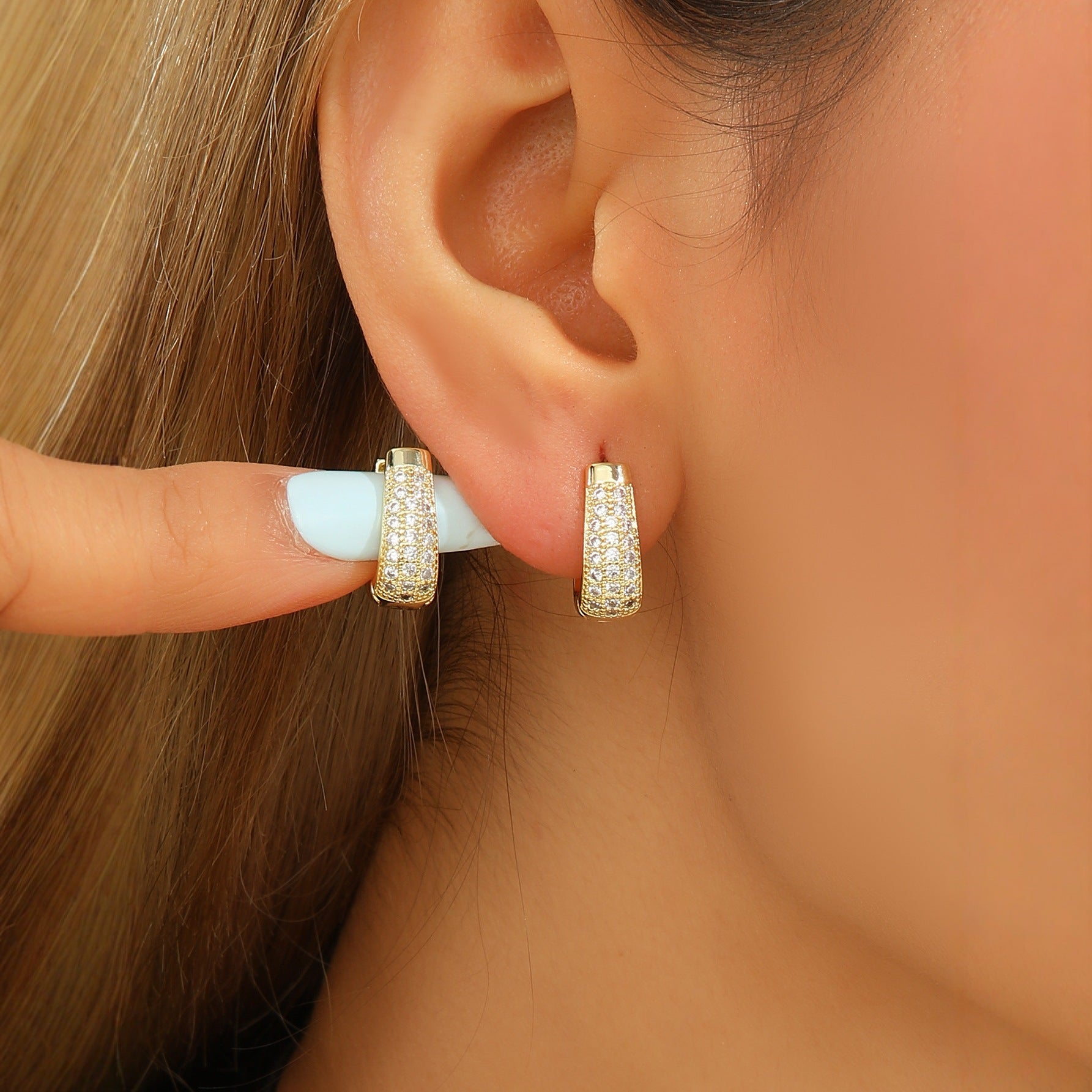 Fashion Women's Jewelry Copper Plated Real Gold Earrings - House of Jaena