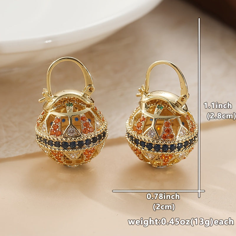 Affordable Luxury Court-style Intricately Crafted Vintage-chic Colorful Earrings - House of Jaena